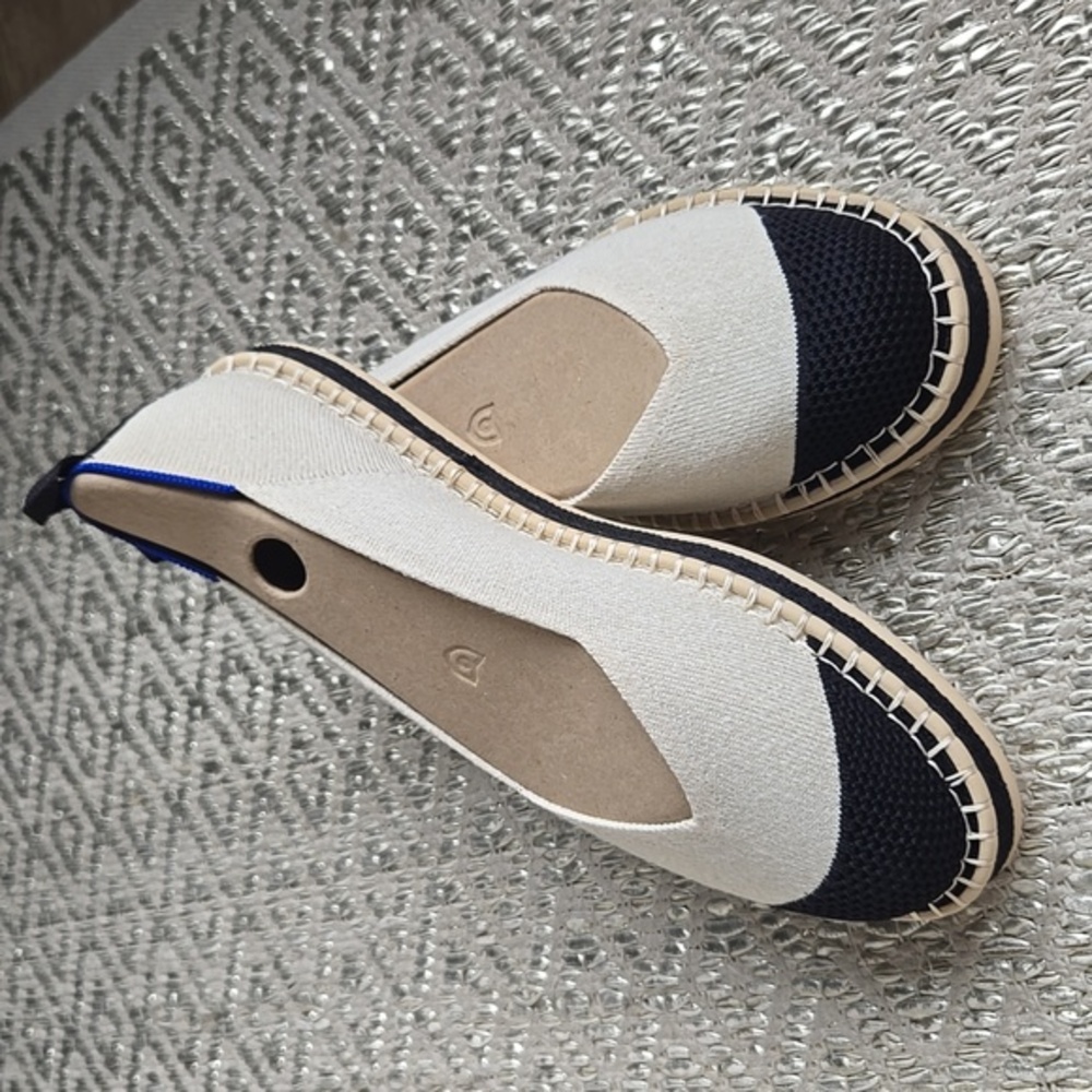 Rothy's Espadrilles Cap Toe 11 Black and White
